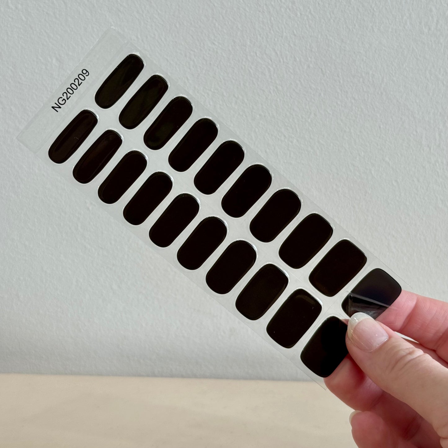 Semicured Gel Nail Polish Kit in ‘Black Suede’