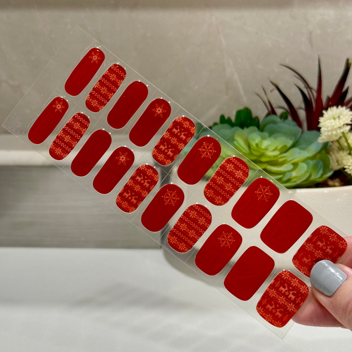Semicured Gel Nail Polish Kit in 'Rudolph' - Spirit Fingerz
