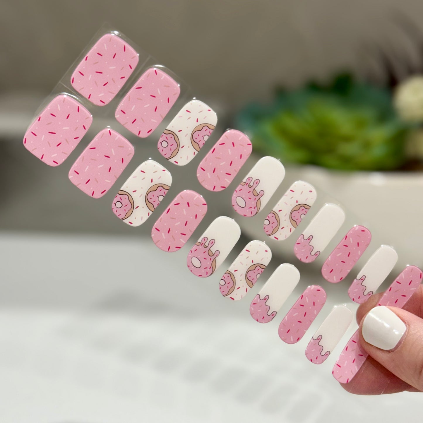 Semicured Gel Nail Polish Kit in 'Strawberry Sprinkles' - Spirit Fingerz