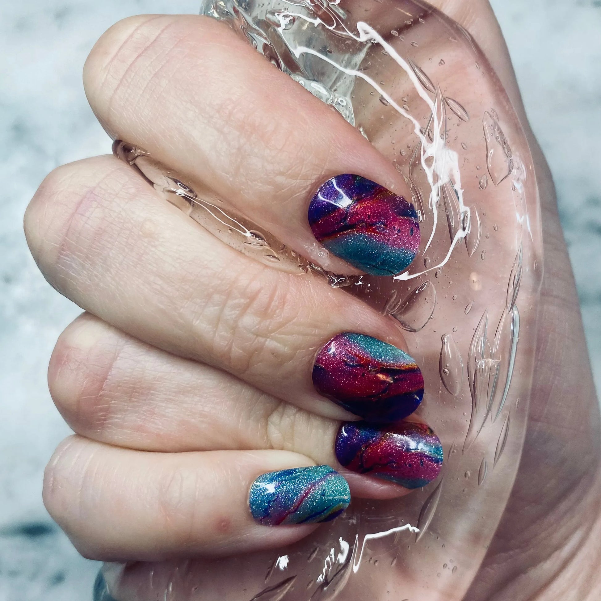 Semi-Cured Gel Nail Stickers in 'Sphinx'